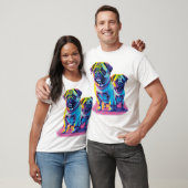 Pop Pugs in Pink T-shirt (Unisex)
