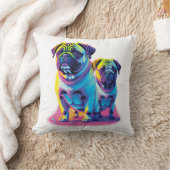Pop Pugs in Roze Kussen (Deken)