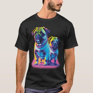 Pop Pugs in Roze T-shirt