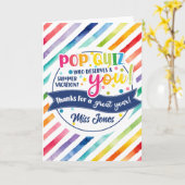 pop quiz, die zomervakantie verdient, kaart (Gele Bloem)