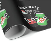 Pop Quiz Funny Soda Pop Pun Dark BG Cadeaupapier (Rol Hoek)