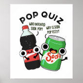 Pop Quiz Funny Soda Pop Pun Poster (Voorkant)