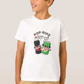 Pop Quiz Funny Soda Pop Pun T-shirt (Voorkant)