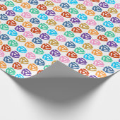 pop recordadapter van 45 rpm - Kunstwerkpapier Cadeaupapier (Hoek)