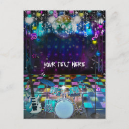 Pop Rock Star Verjaardagsdans Feest Dank u Briefkaart