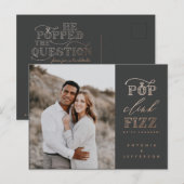 Pop roept uitnodigingen van de fizz verlovingspart (Voorkant / Achterkant)