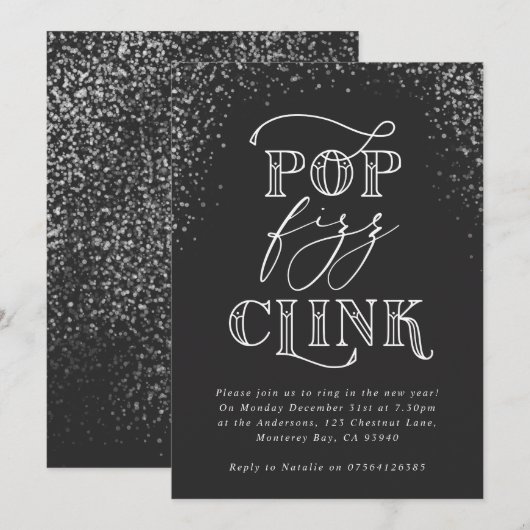 pop roken fizz verloving feestfeestfeestdag feestdagenkaart (Voorkant / Achterkant)