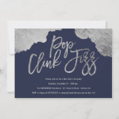 Pop rokt fizz script blue, New Years Eve Kaart (Voorkant)