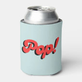 Pop! Rood en Blauw Koozie Blikje Koeler (Blikje Voorkant)