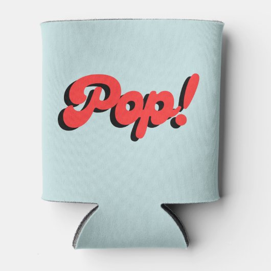 Pop! Rood en Blauw Koozie Blikje Koeler (Voorkant)