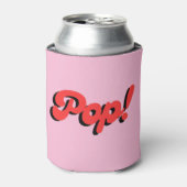 Pop! Rood en Roze Koozie Blikje Koeler (Blikje Voorkant)