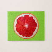 Pop roze grapefruits originele waterverf legpuzzel (Horizontaal)