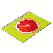 Pop roze grapefruits originele waterverf notitieboek (Linkerzijde)