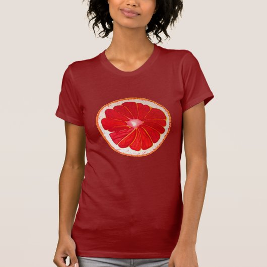 Pop roze grapefruits originele waterverf t-shirt (Voorkant)