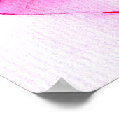 Pop roze hart valentijn poster (Hoek)