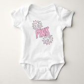 Pop Roze Pow - Baby Jersey Bodysuit (Wit) (Voorkant)