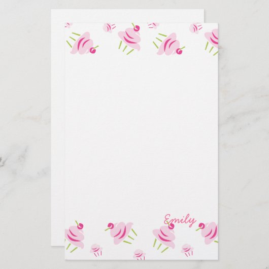 Pop Rt CuPcaKeS Briefpapier (Voorkant / Achterkant)