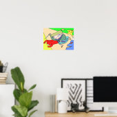 Pop Samurai en Kleurrijke Demonen. Poster (Thuiskantoor)