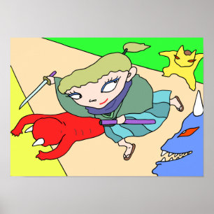 Pop Samurai en Kleurrijke Demonen. Poster