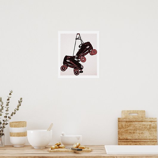 Pop Schaatsen veranderen Art Dubbed Canvas Poster (Keuken)