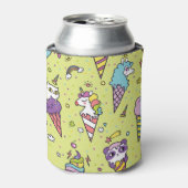 Pop Schattige Ice Cream: Dierenmotief Blikjeskoeler (Blikje Voorkant)