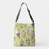 Pop Schattige Ice Cream: Dierenmotief Crossbody Tas (Achterkant)