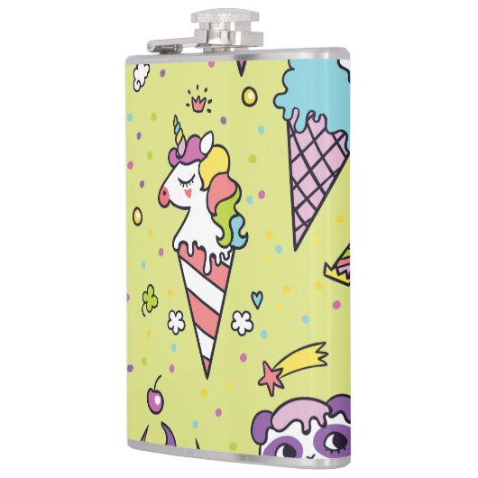 Pop Schattige Ice Cream: Dierenmotief Heupfles (Links)