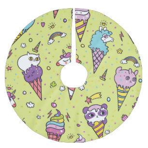 Pop Schattige Ice Cream: Dierenmotief Kerstboom Rok