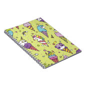 Pop Schattige Ice Cream: Dierenmotief Notitieboek (Rechterzijde)