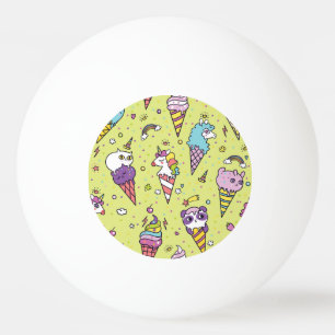 Pop Schattige Ice Cream: Dierenmotief Pingpongbal