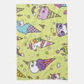 Pop Schattige Ice Cream: Dierenmotief Theedoek (Verticaal)