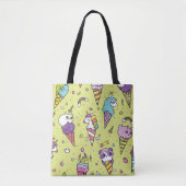Pop Schattige Ice Cream: Dierenmotief Tote Bag (Voorkant)