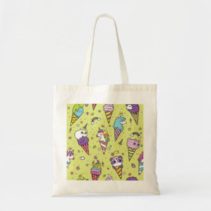Pop Schattige Ice Cream: Dierenmotief Tote Bag
