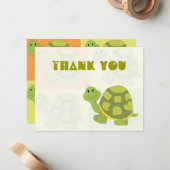 Pop schildpad Dank u, opmerkingen Notitiekaartje (Voorkant / Achterkant in situ)