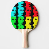 pop schoonheidsvrouw gezicht 80 jaar tafeltennisbatje (Voorkant)