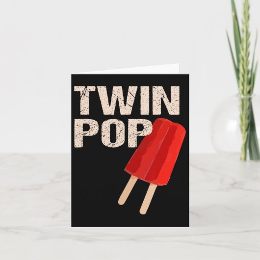 Pop Shirt cadeau voor opa tweeling vader vaders da Kaart (Voorkant)