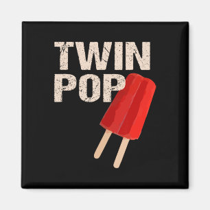 Pop Shirt cadeau voor opa tweeling vader vaders da Magneet