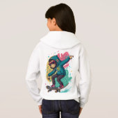 Pop Skate Aap Kids T-Shirt Ontwerp Cool Cartoon (Achterkant volledig)
