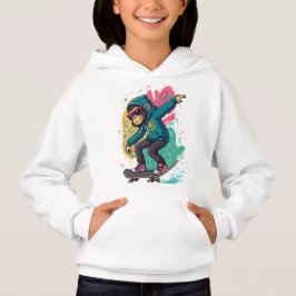 Pop Skate Aap Kids T-Shirt Ontwerp  Cool Cartoon