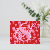 Pop Skulls Briefkaart (Staand voorkant)