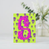 Pop Skulls Briefkaart (Staand voorkant)