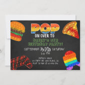 pop snap party, pop het feest, fidget party aankondiging (Voorkant)
