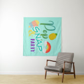 pop snap party, pop het feest, fidget party wandkleed (In Situ (horizontaal))