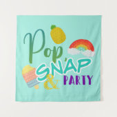 pop snap party, pop het feest, fidget party wandkleed (Voorkant)