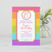 Pop Snoep Birthday Uitnodigingen (Staand voorkant)