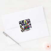 Pop Snowman Christmas Vierkante Sticker (Envelop)