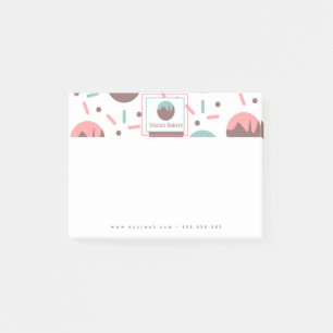 Pop Sprinkles Bakery Cake Business Logo Post-it® Notes
