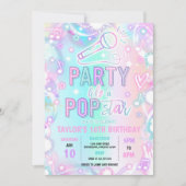 Pop Star Dance Music Tie Dye Neon Glow Verjaardag Kaart (Voorkant)