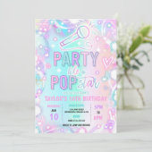 Pop Star Dance Music Tie Dye Neon Glow Verjaardag Kaart (Staand voorkant)