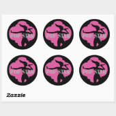 Pop Star Karaoke Verjaardagsfeestlabels Ronde Sticker (Vel)